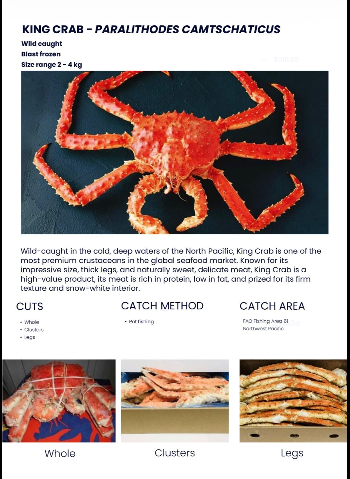King Crab Cuts